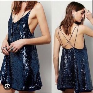 💥Rare💥Free People Disco Flow Shimmer Dress